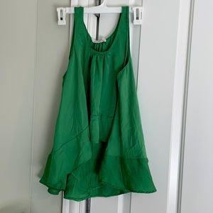 Zara emerald green flowy crop top, Medium